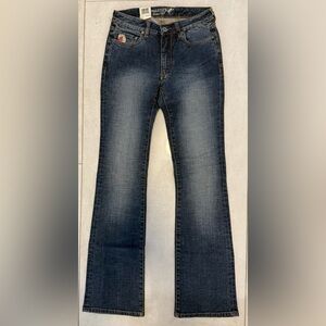 New Parasuco Stretch Jeans Women Middle Rise Pant Straight Denim Size 27x34